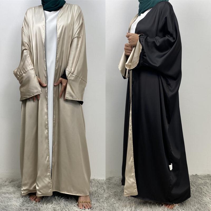 Jilbab ouvert reversible en satin Amaanah Modesty