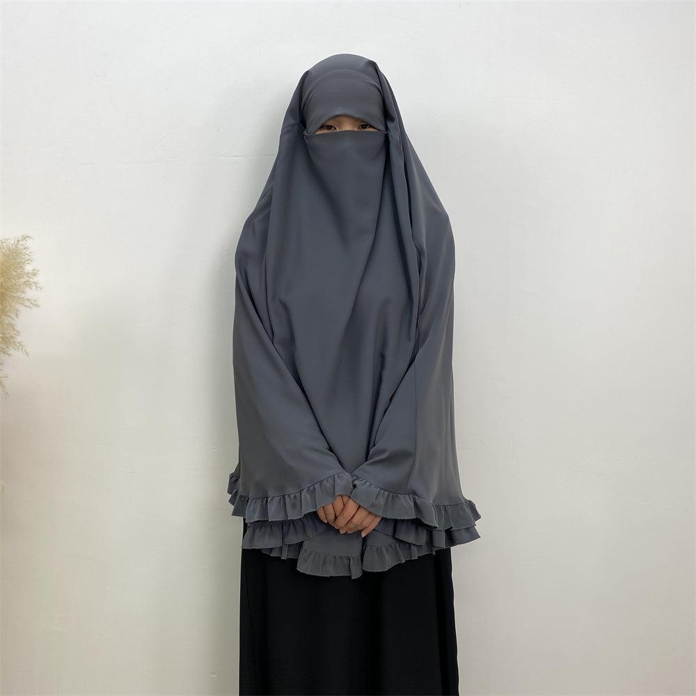 
                      
                        Ruffled Layered Niqab X Khimar
                      
                    