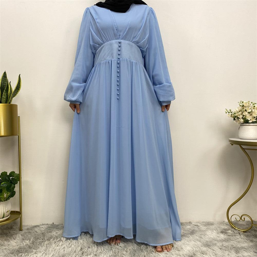 
                      
                        Buttoned Chiffon Abaya
                      
                    