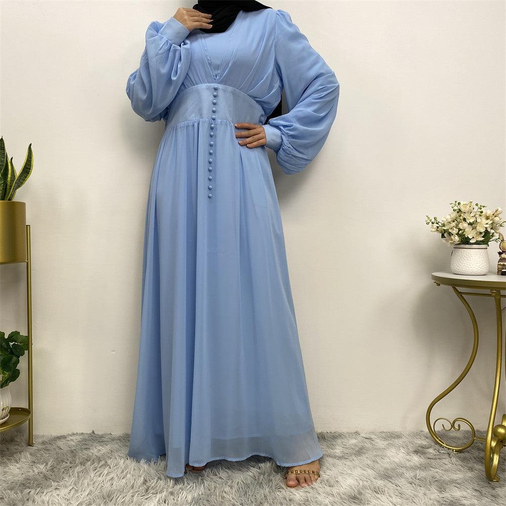 
                      
                        Buttoned Chiffon Abaya
                      
                    