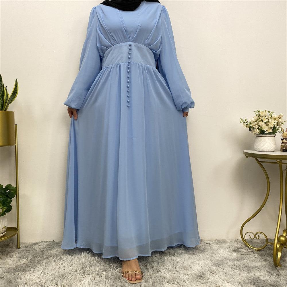 
                      
                        Buttoned Chiffon Abaya
                      
                    