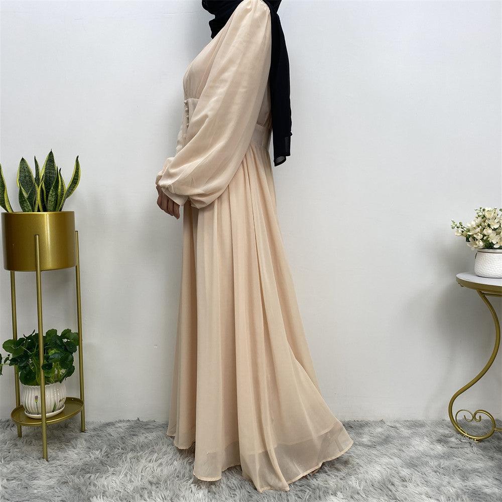 
                      
                        Buttoned Chiffon Abaya
                      
                    