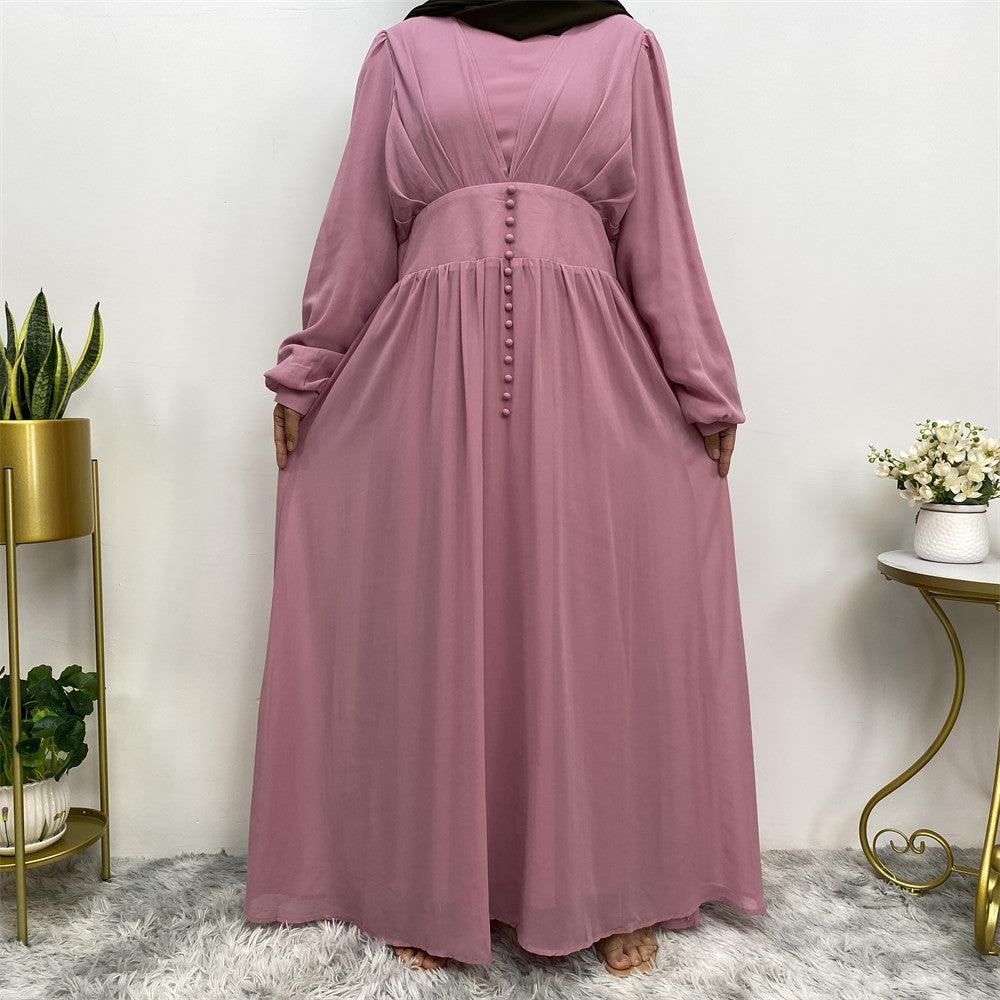 
                      
                        Buttoned Chiffon Abaya
                      
                    