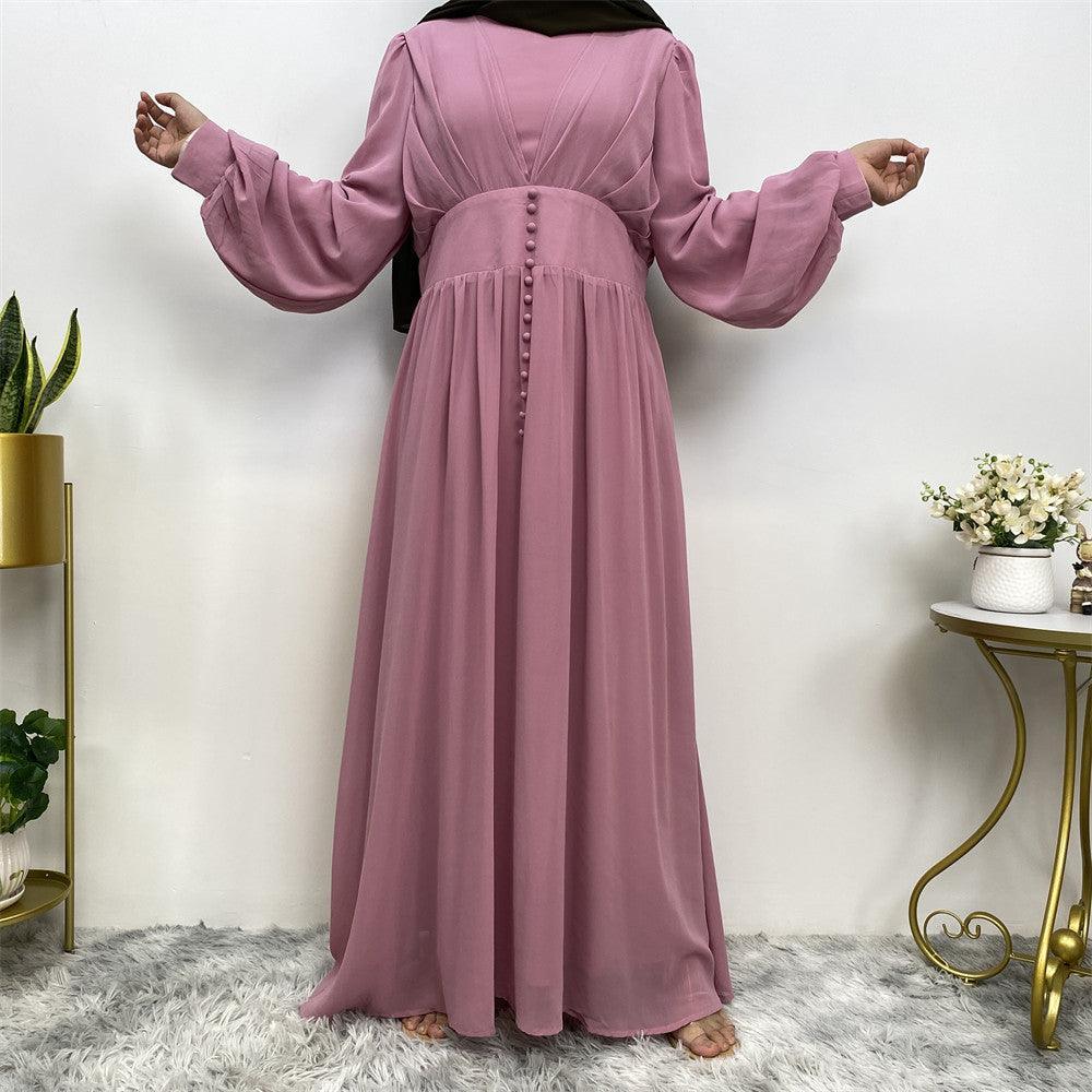 
                      
                        Buttoned Chiffon Abaya
                      
                    