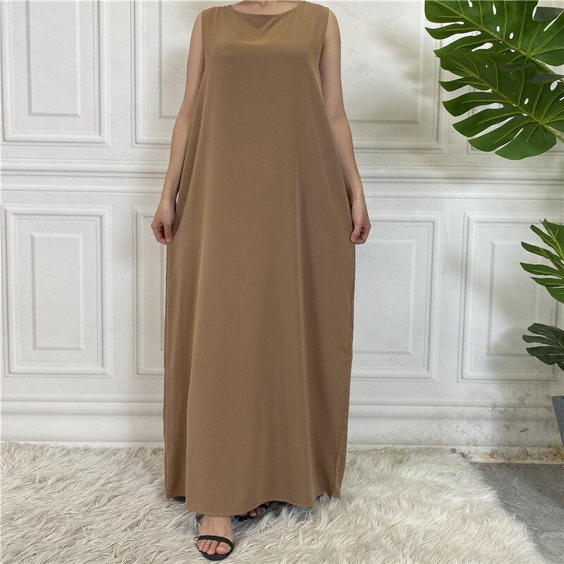 
                      
                        Sleeveless Nida Inner Dress
                      
                    