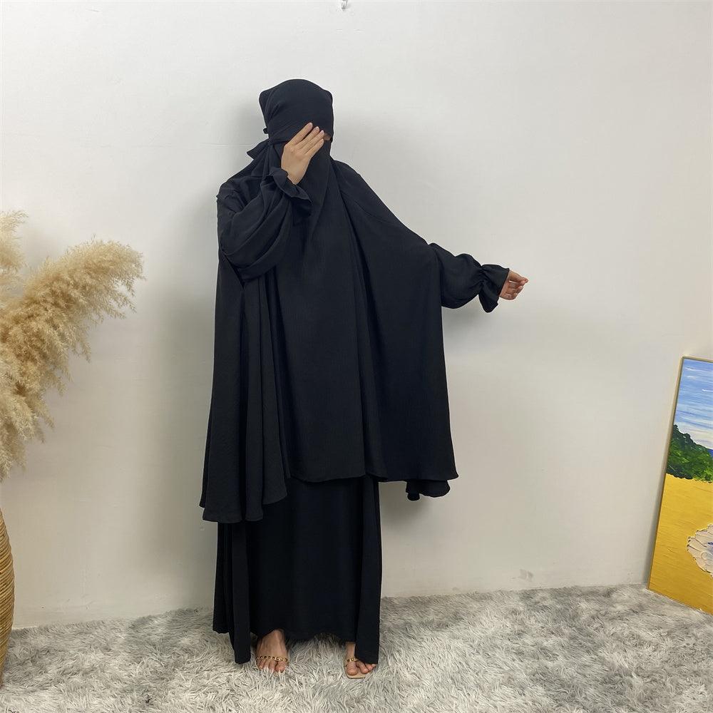 Crepe Khimar & Crep Abaya - Set