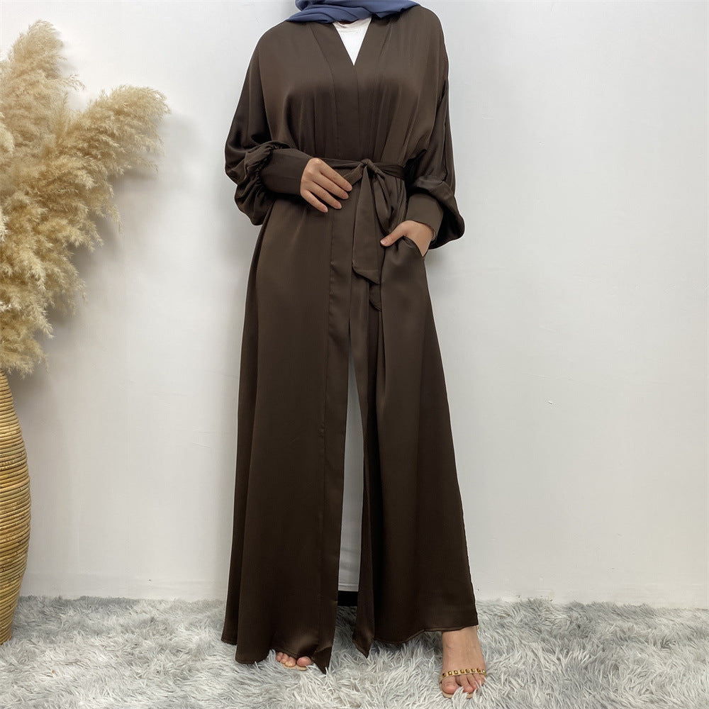 
                      
                        Hadiya Satin Open Abaya
                      
                    