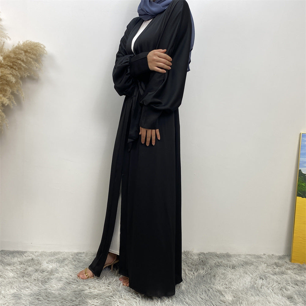 
                      
                        Hadiya Satin Open Abaya
                      
                    