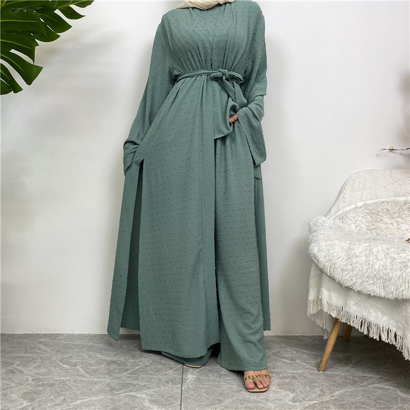 Juwairia Crepe Set Kimono