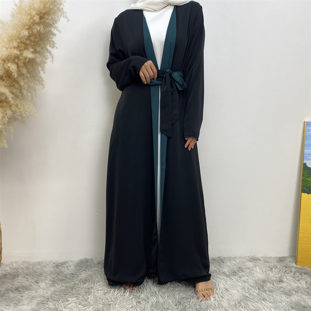 
                      
                        Reversible Color Open Abaya
                      
                    