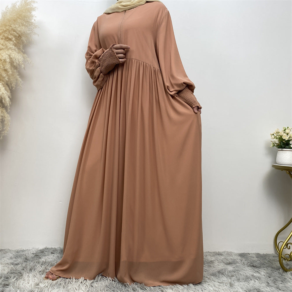 
                      
                        Flowing Zip Abaya
                      
                    