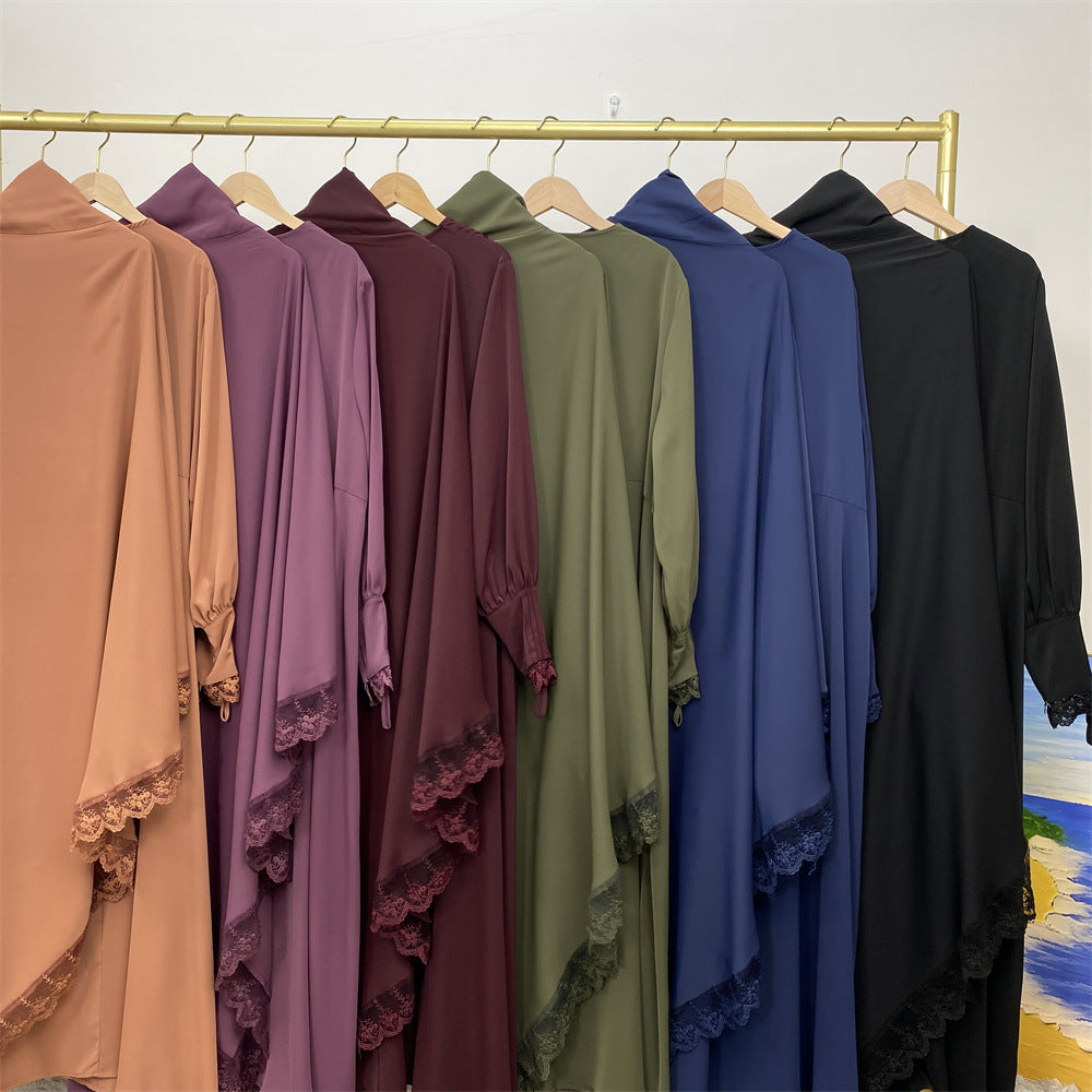 
                      
                        Lace Khimar & Abaya - Set
                      
                    