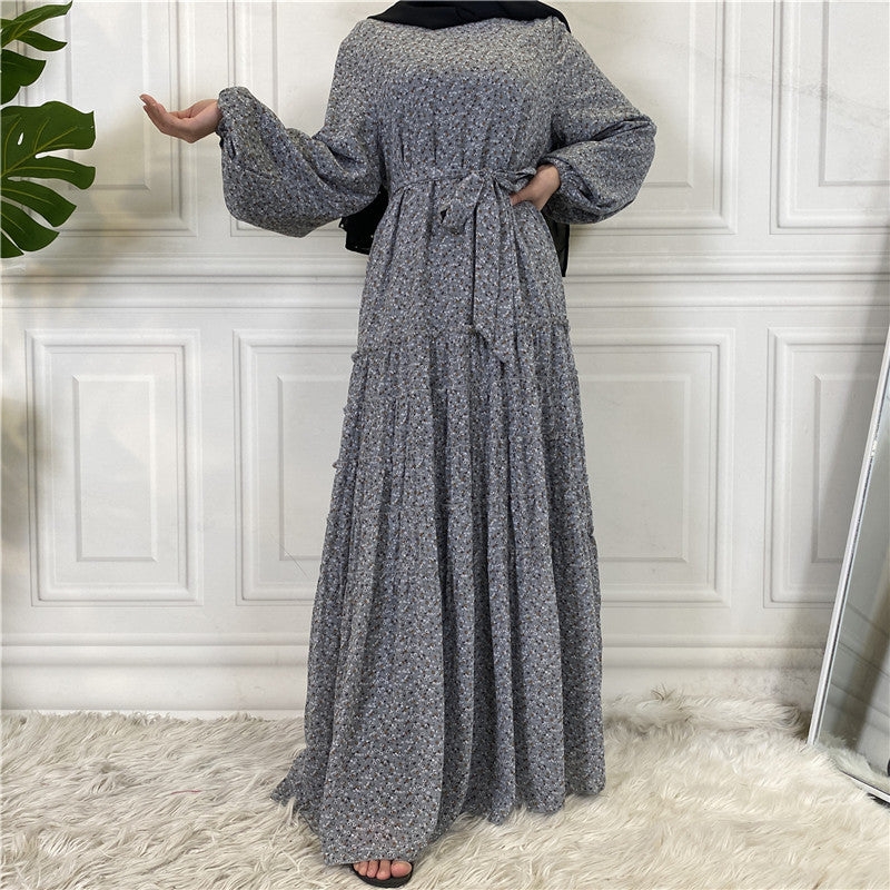 Floral Chiffon Abaya