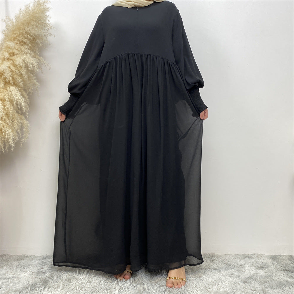 
                      
                        Flowing Zip Abaya
                      
                    