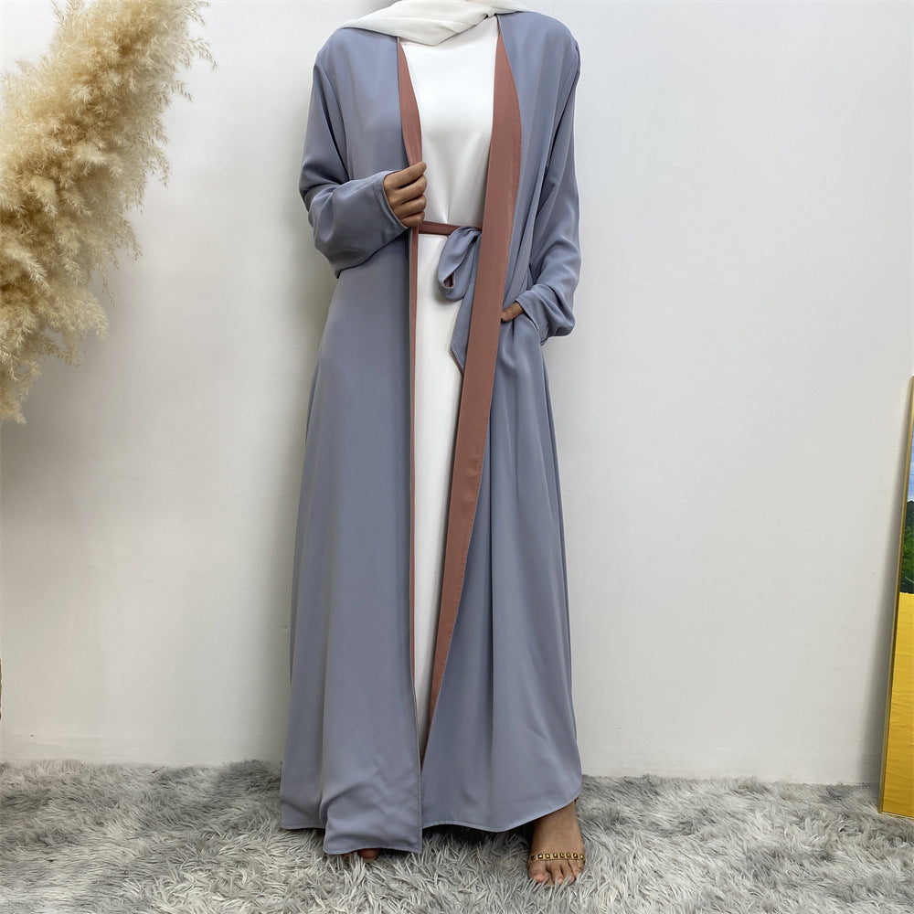 
                      
                        Reversible Color Open Abaya
                      
                    