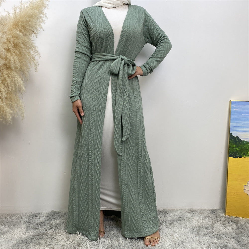 
                      
                        Sakina Knitt Open Abaya
                      
                    