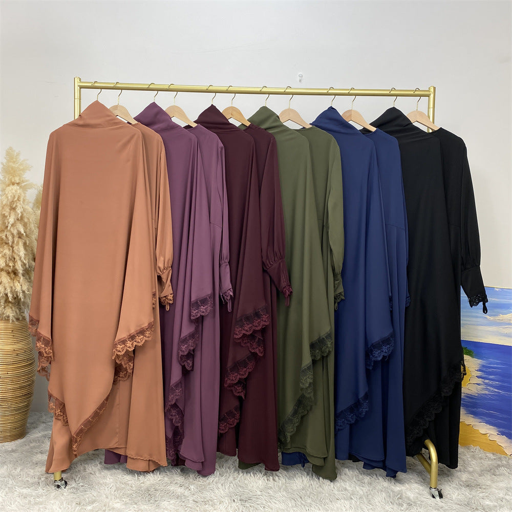 
                      
                        Lace Khimar & Abaya - Set
                      
                    