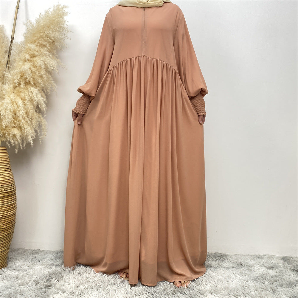 
                      
                        Flowing Zip Abaya
                      
                    