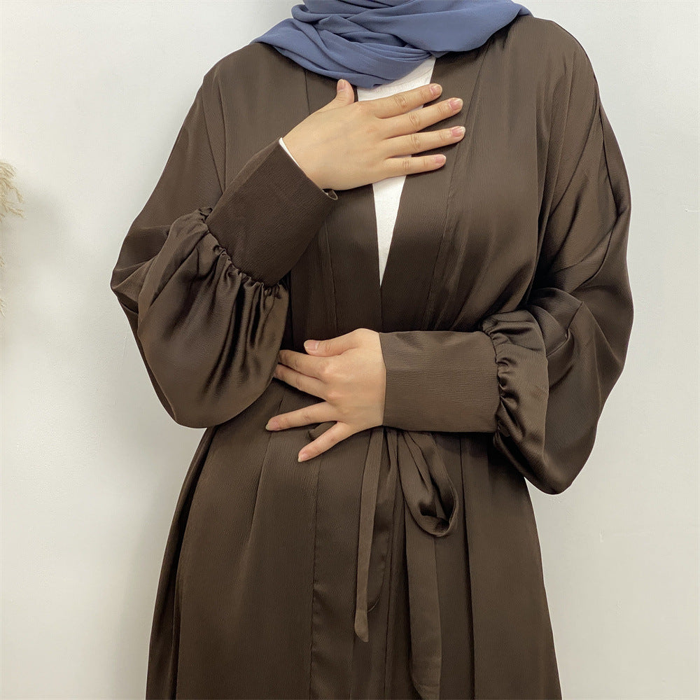 
                      
                        Hadiya Satin Open Abaya
                      
                    