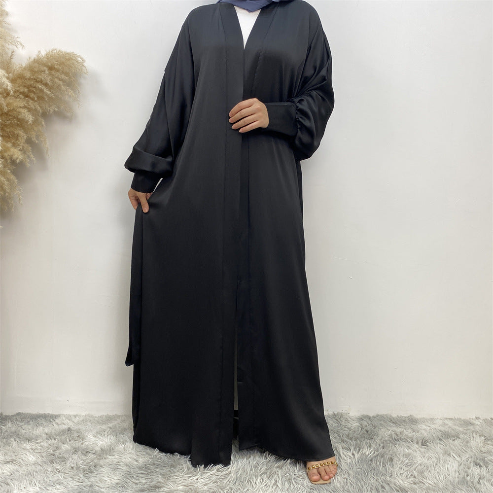 
                      
                        Hadiya Satin Open Abaya
                      
                    