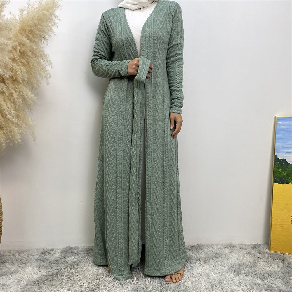 
                      
                        Sakina Knitt Open Abaya
                      
                    