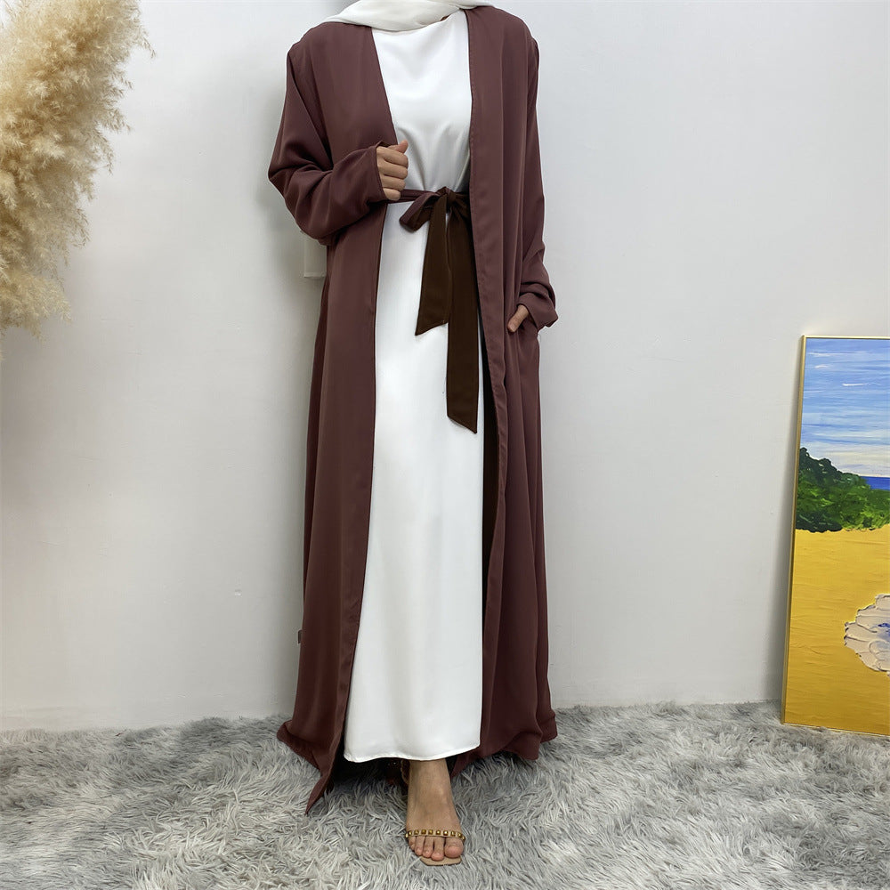 
                      
                        Reversible Color Open Abaya
                      
                    