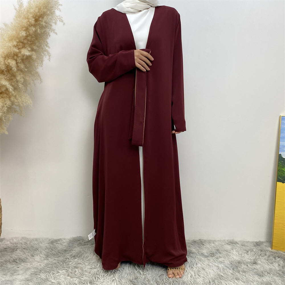 
                      
                        Reversible Color Open Abaya
                      
                    