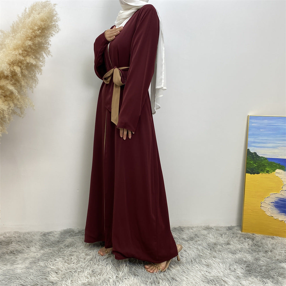 
                      
                        Reversible Color Open Abaya
                      
                    