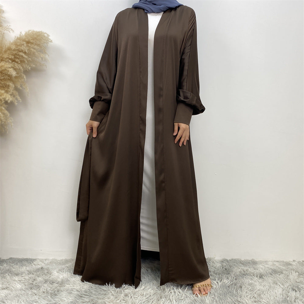 
                      
                        Hadiya Satin Open Abaya
                      
                    