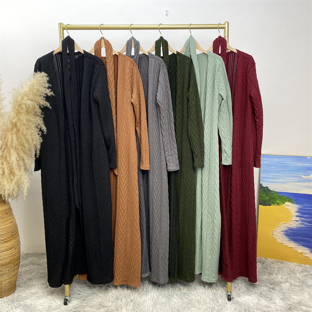 
                      
                        Sakina Knitt Open Abaya
                      
                    