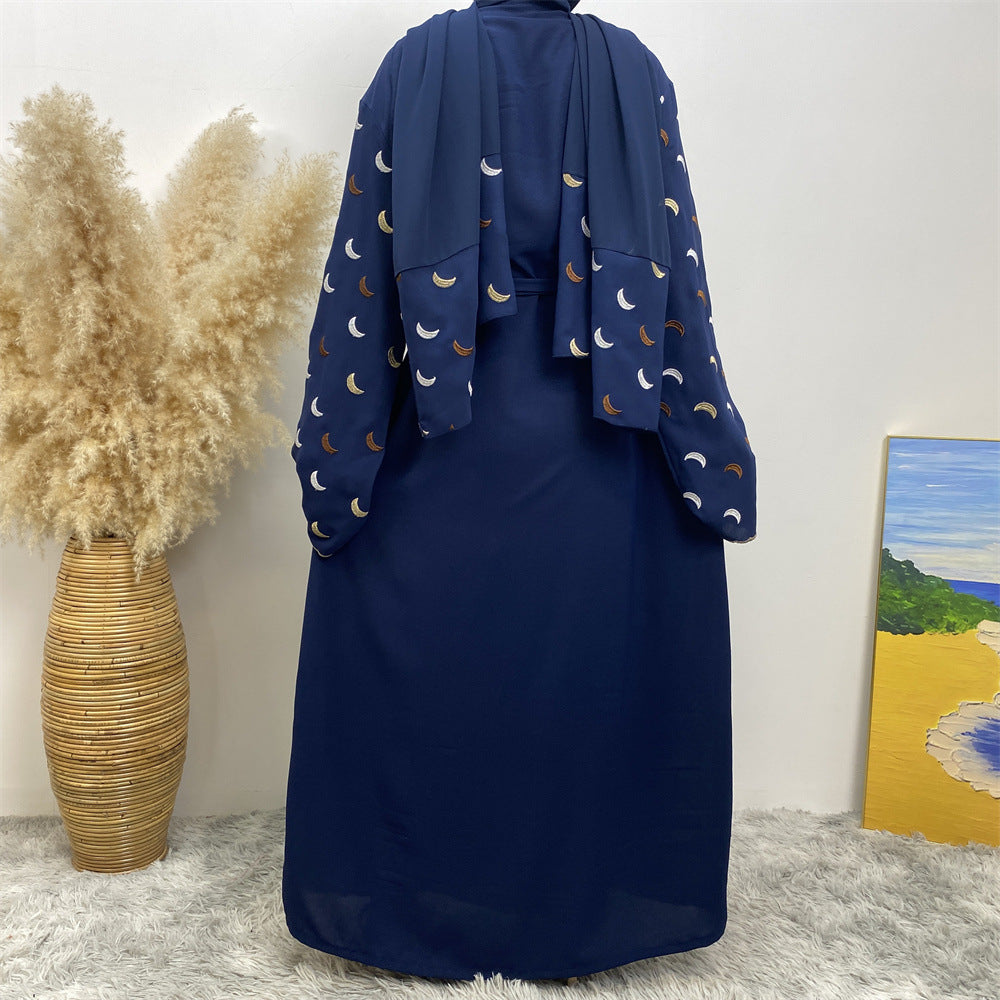 
                      
                        Embroidered Moons Open Abaya
                      
                    