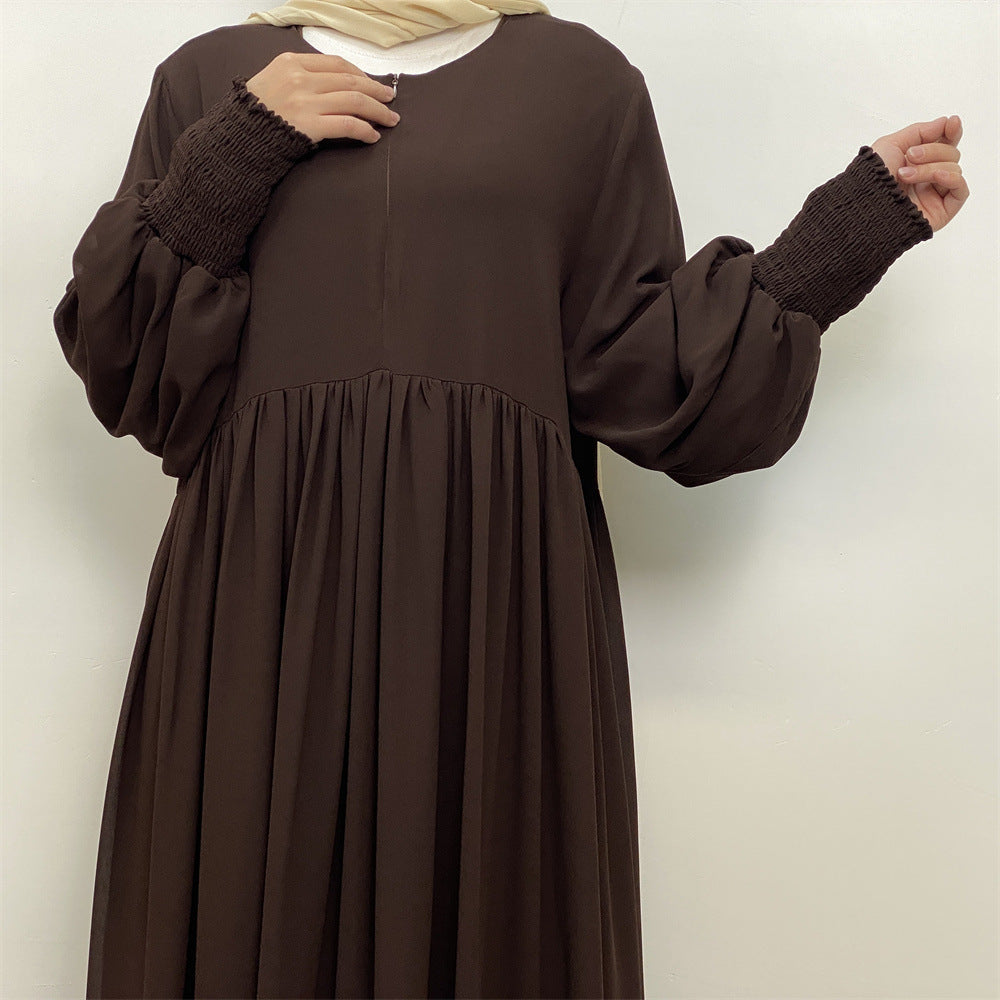 
                      
                        Flowing Zip Abaya
                      
                    