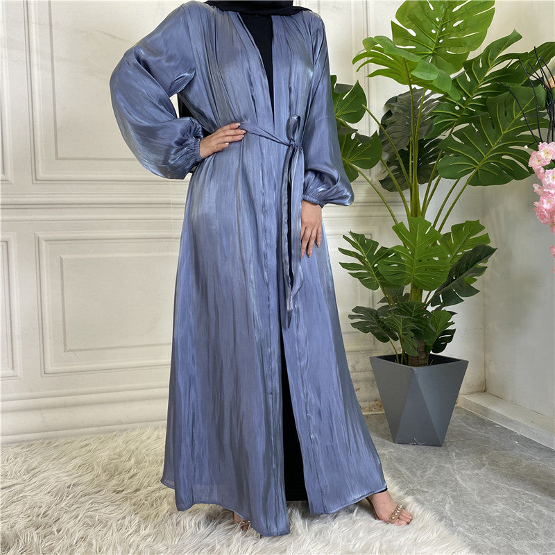 
                      
                        Shiny Silk Open Abaya
                      
                    