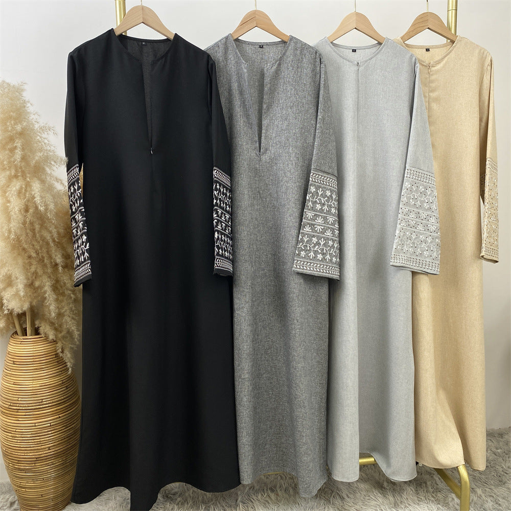 
                      
                        Embroidered Kimono Abaya
                      
                    