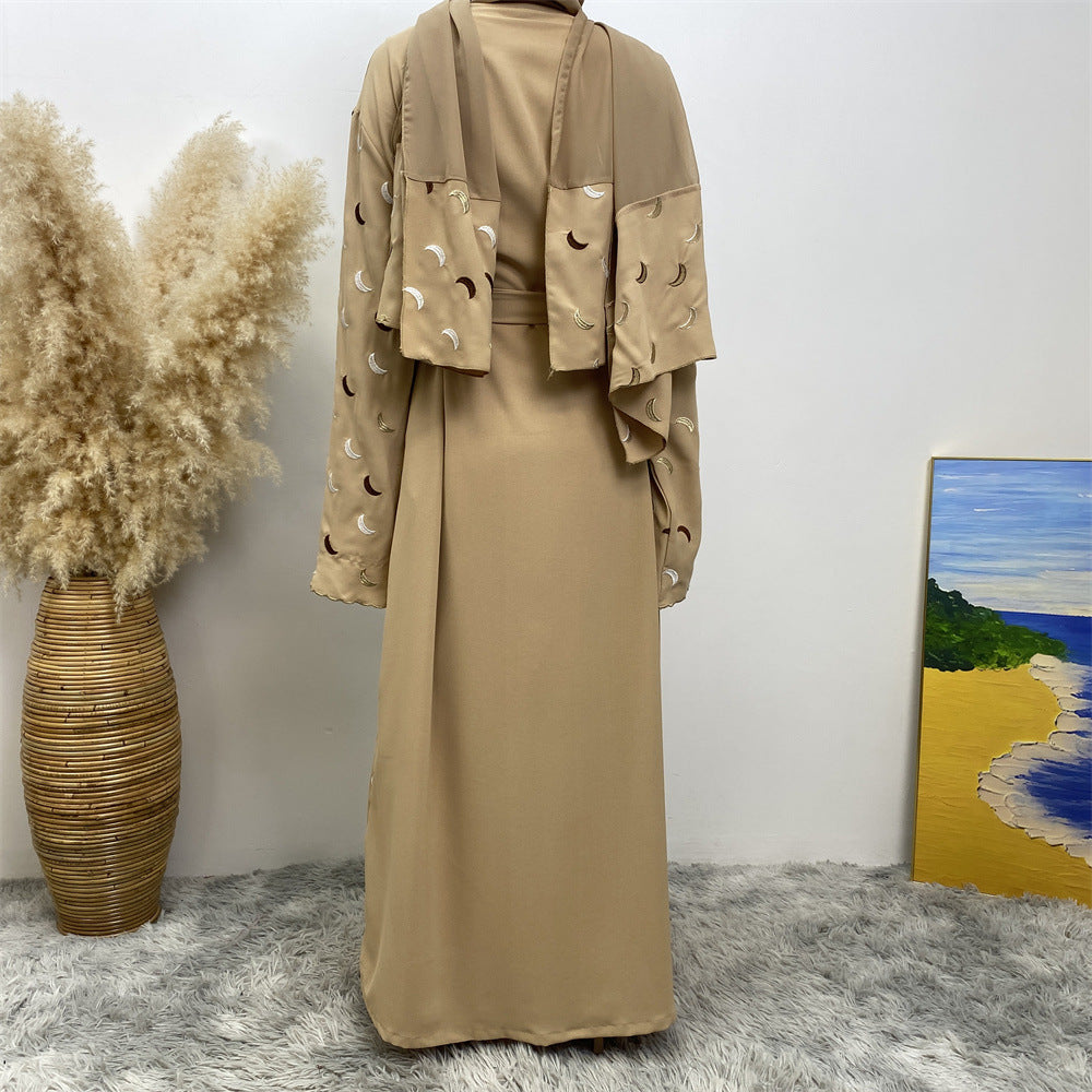 
                      
                        Embroidered Moons Open Abaya
                      
                    