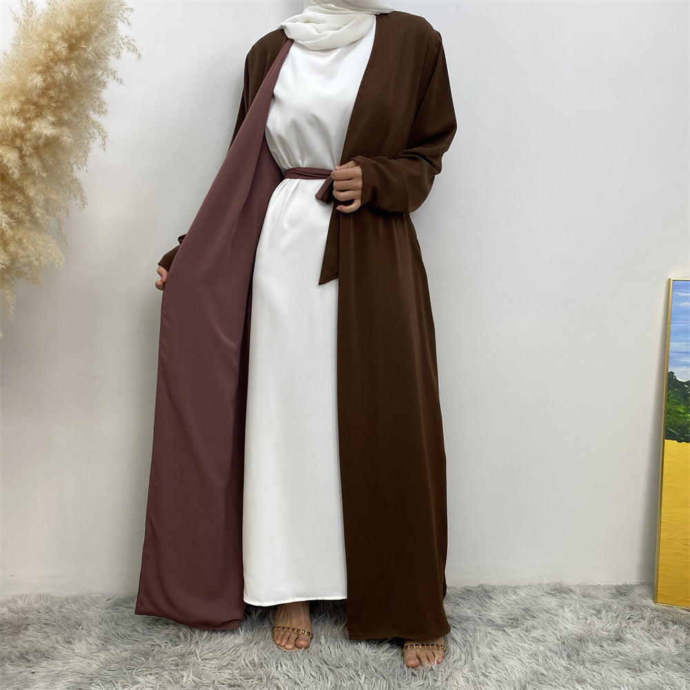 
                      
                        Reversible Color Open Abaya
                      
                    