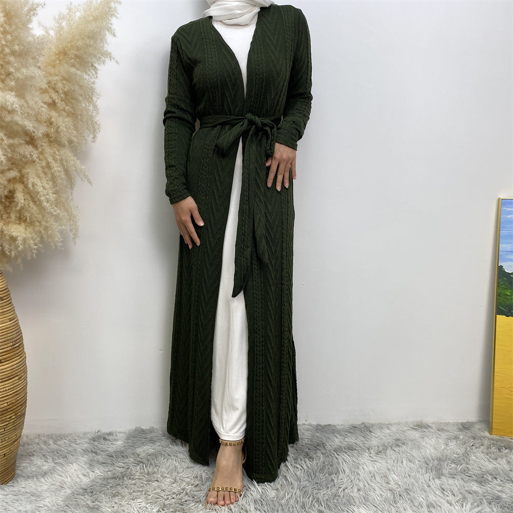 
                      
                        Sakina Knitt Open Abaya
                      
                    