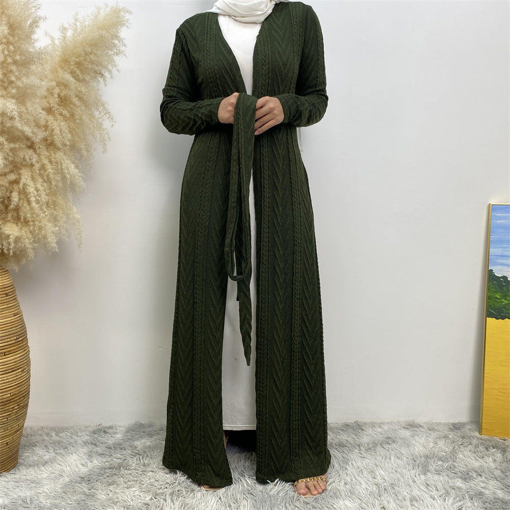 
                      
                        Sakina Knitt Open Abaya
                      
                    