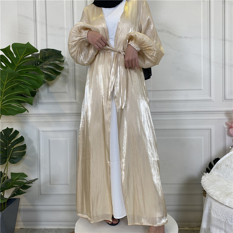 
                      
                        Shiny Silk Open Abaya
                      
                    