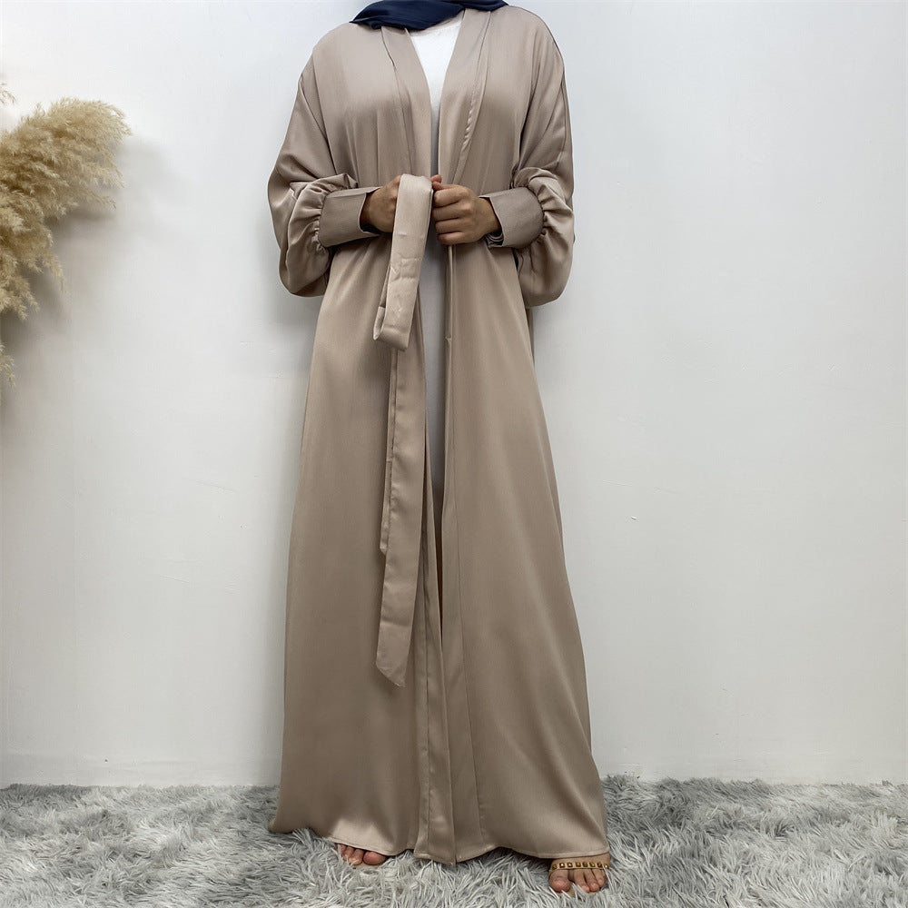 Hadiya Satin Open Abaya