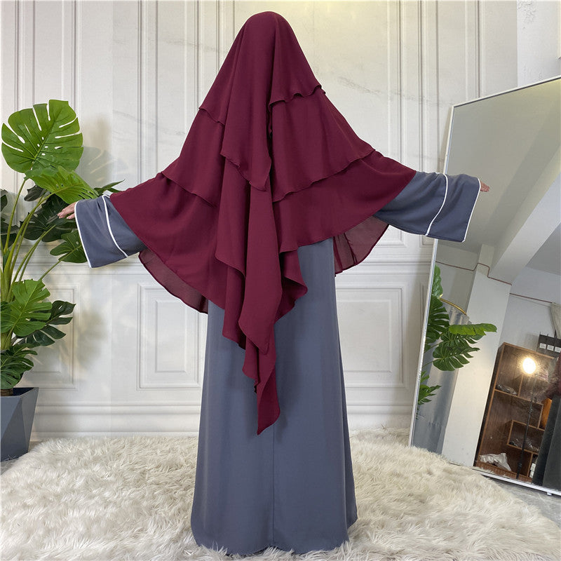 
                      
                        3 Layer Chiffon Khimar
                      
                    