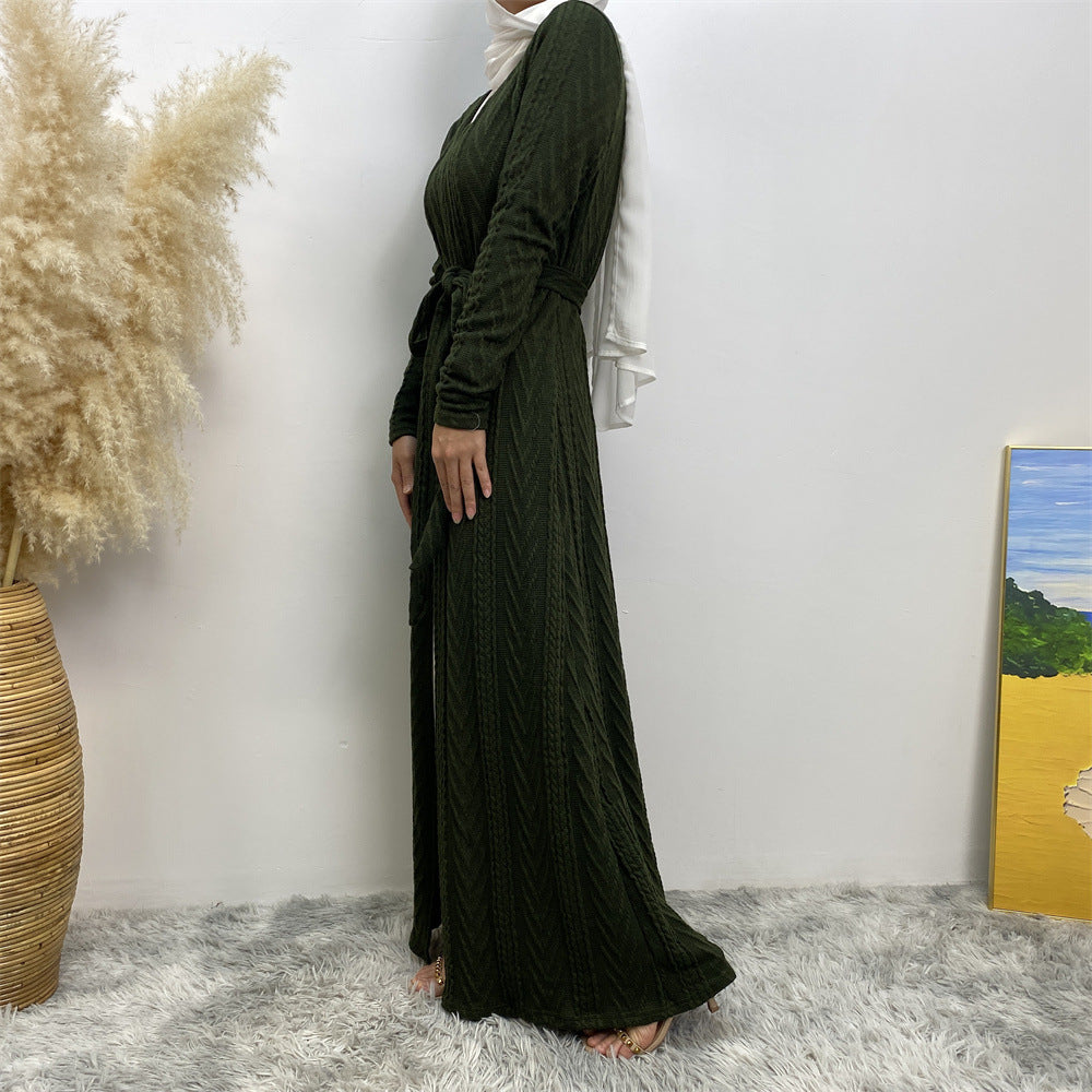 
                      
                        Sakina Knitt Open Abaya
                      
                    