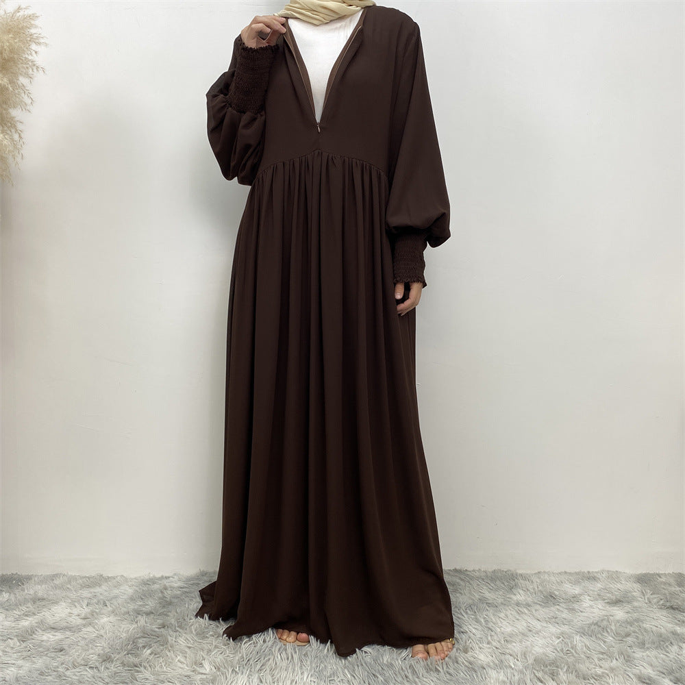 
                      
                        Flowing Zip Abaya
                      
                    