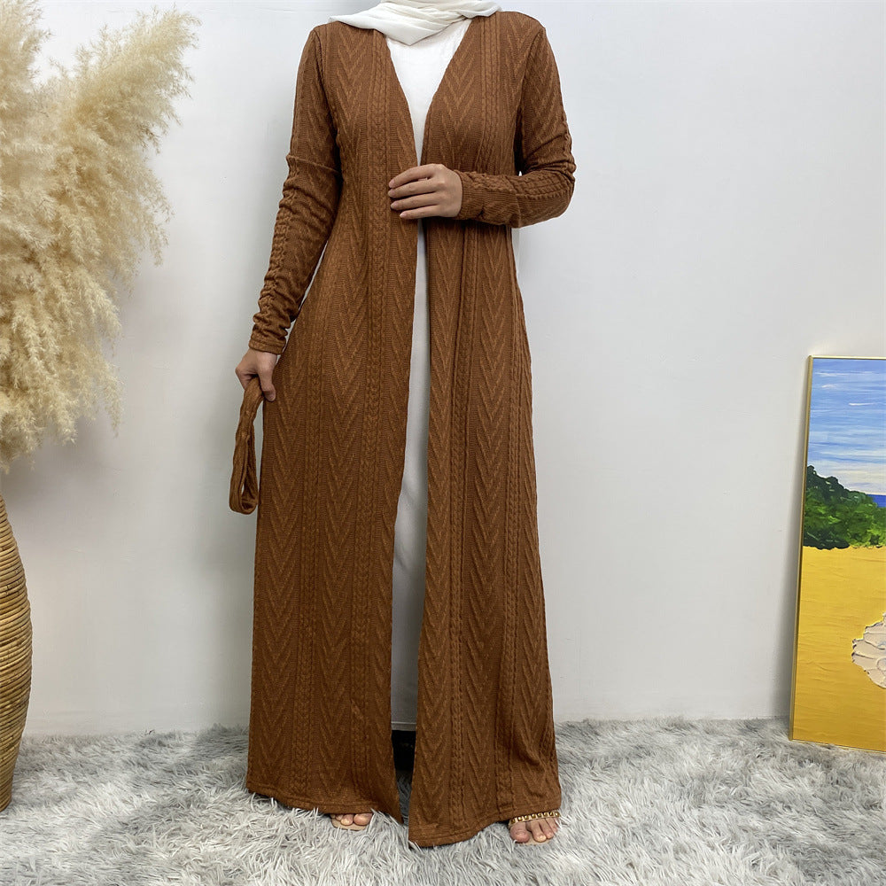 
                      
                        Sakina Knitt Open Abaya
                      
                    