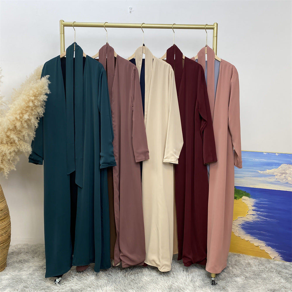 
                      
                        Reversible Color Open Abaya
                      
                    