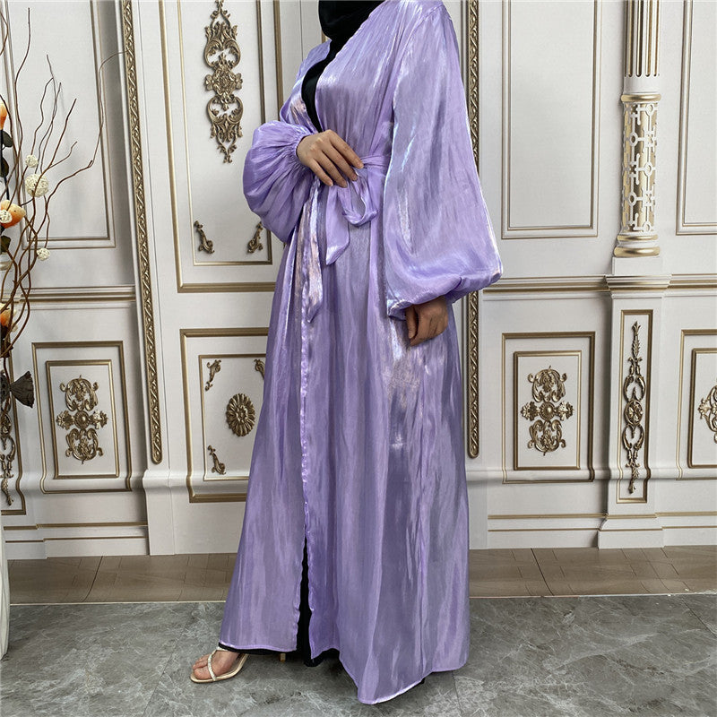 
                      
                        Shiny Silk Open Abaya
                      
                    