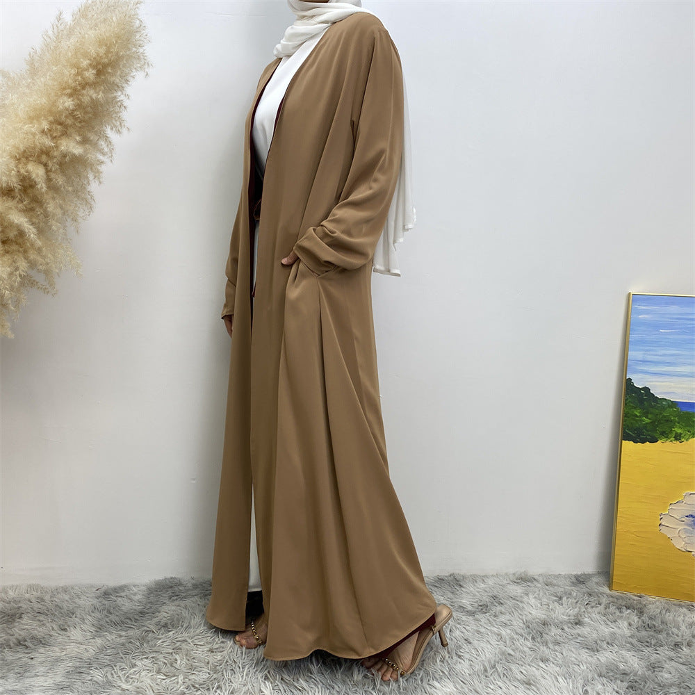 
                      
                        Reversible Color Open Abaya
                      
                    