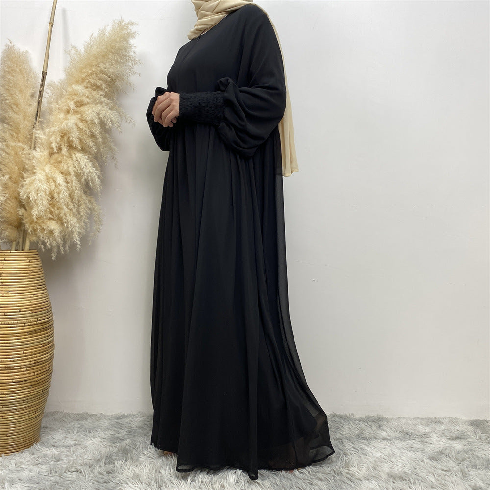 
                      
                        Flowing Zip Abaya
                      
                    