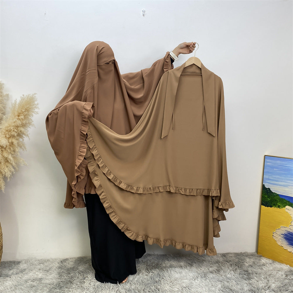 
                      
                        Ruffled Layered Niqab X Khimar
                      
                    